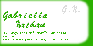 gabriella nathan business card